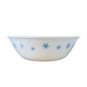 Corelle Snowflake White Bowl with Blue Design 8” Serving Dish